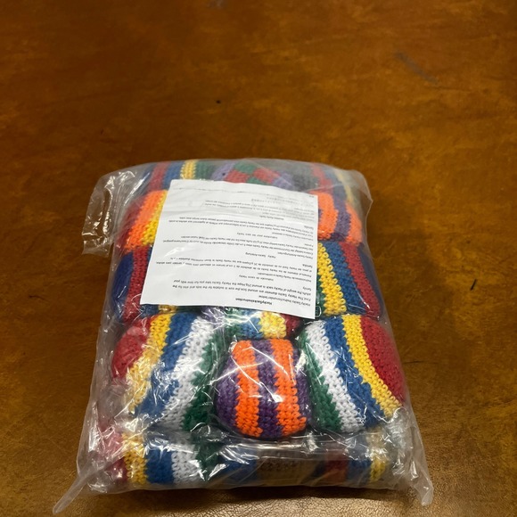 Other - Pack of 24 Hacky Sack Footbag BJ-010 Multicolor Knitted Cotton Kick Balls